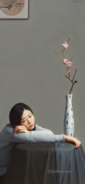 chicas chinas Painting - El melocotón que se queja de boudoir vuelve a florecer niña china